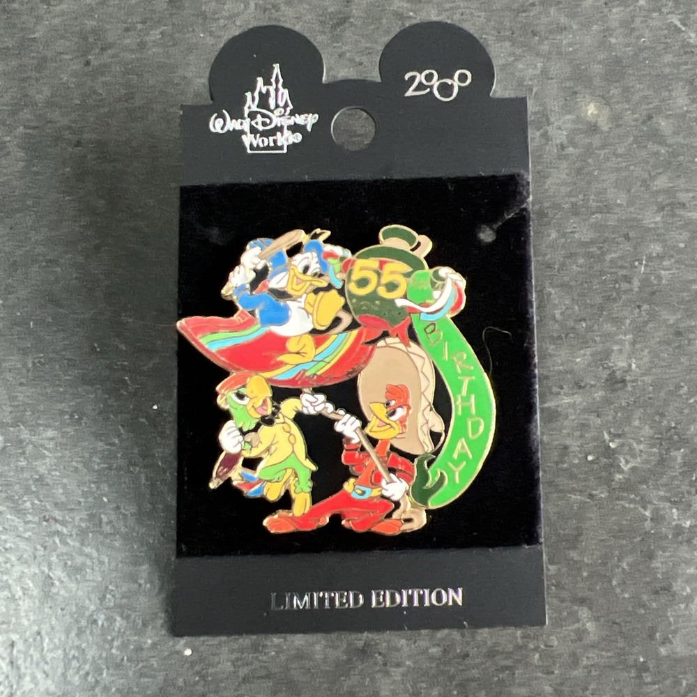 Disney Pin 55th Birthday of the Three Caballeros 2000 LE Pin Donald Panchito Pin